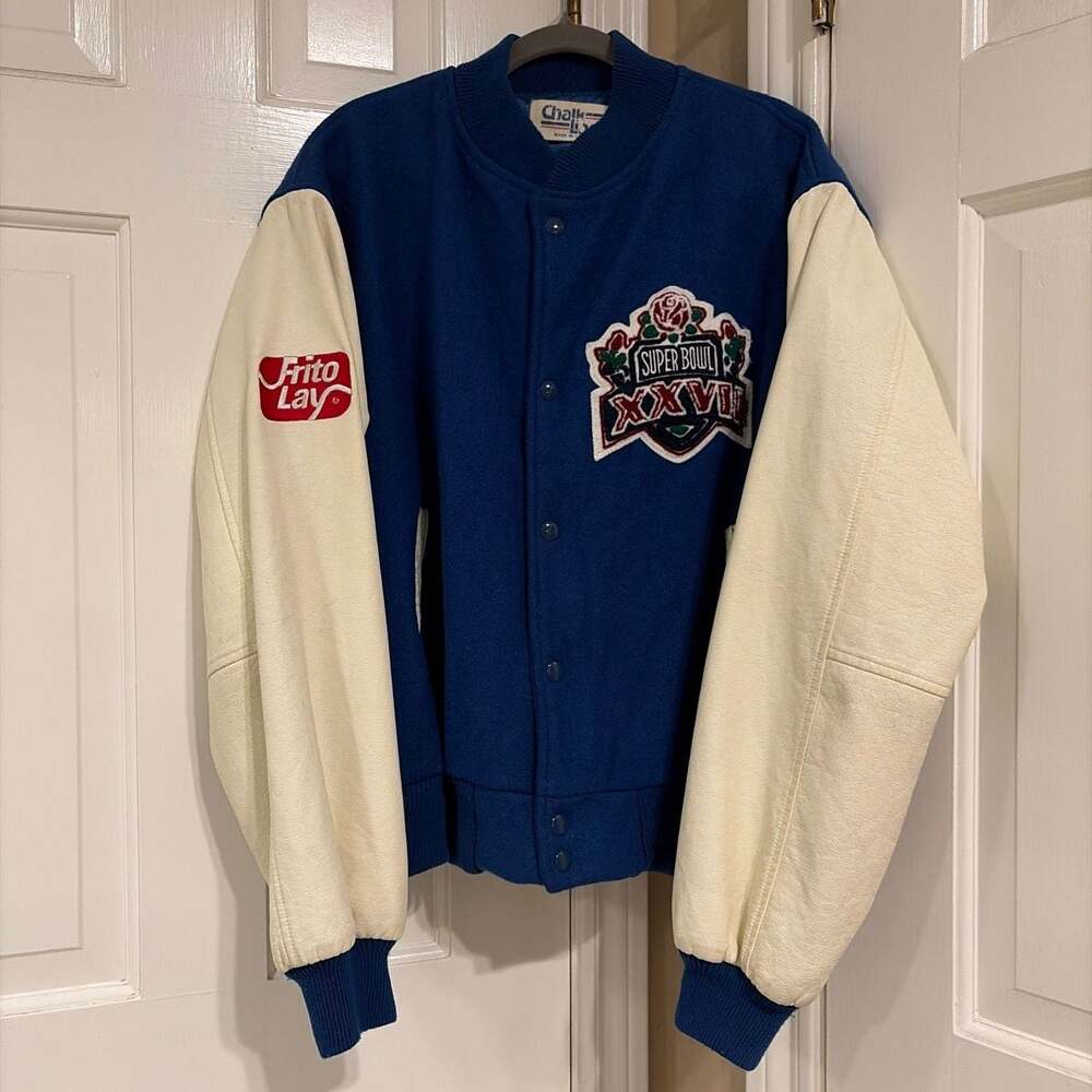 Vintage Chalk Line Frito Lay Super Bowl XXVI Letterman Varsity Jacket XL